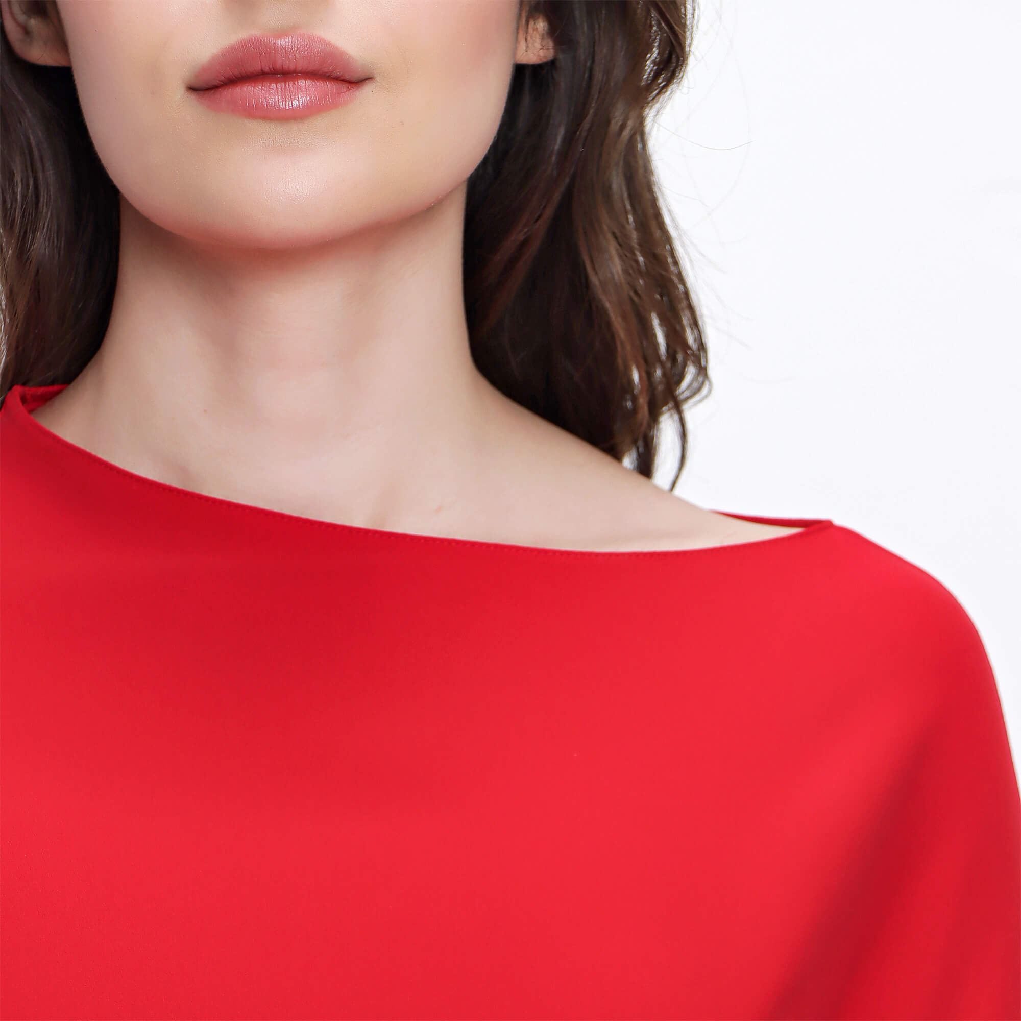 Valentino - Red Silk Midi Dress